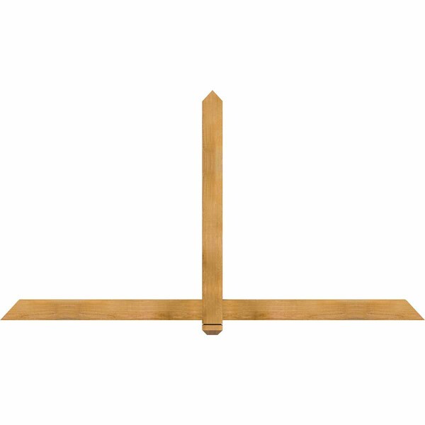 Ekena Millwork Eugene Rough Sawn Timber Gable Bracket, Western Red Cedar, 84"W x 45"H x 2"D x 4"F, 13/12 Pitch GBW084X45X0204EUG00RWR - main